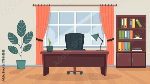 Business Discussion. Vector cartoon illustration in a flat style of a group of diverse people leading a discussion at a table near a whiteboard with charts and graphs. Isolated on background
