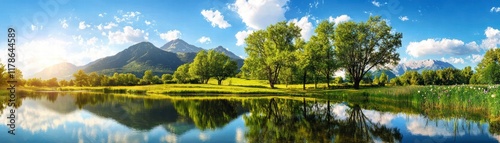 Serene Mountain Lake Reflection