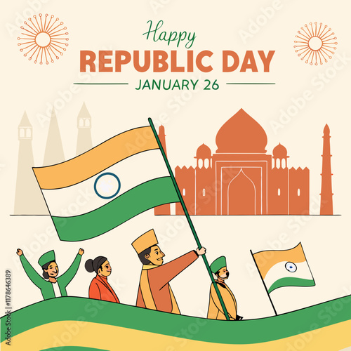 Republic Day in India is celebrated on 26th January every year. It marks the day when the Constitution of India came into effect, replacing the Government of India Act 1935 as the governing document o