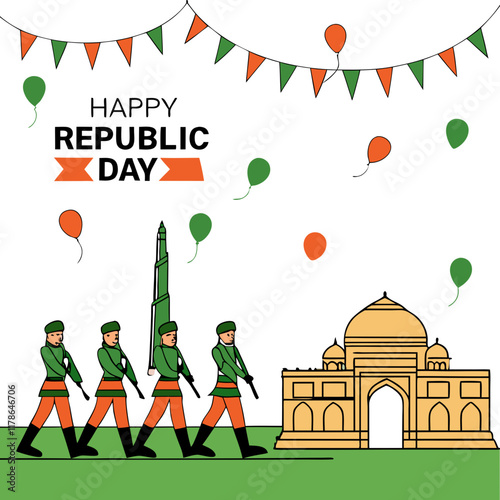 Republic Day in India is celebrated on 26th January every year. It marks the day when the Constitution of India came into effect, replacing the Government of India Act 1935 as the governing document o