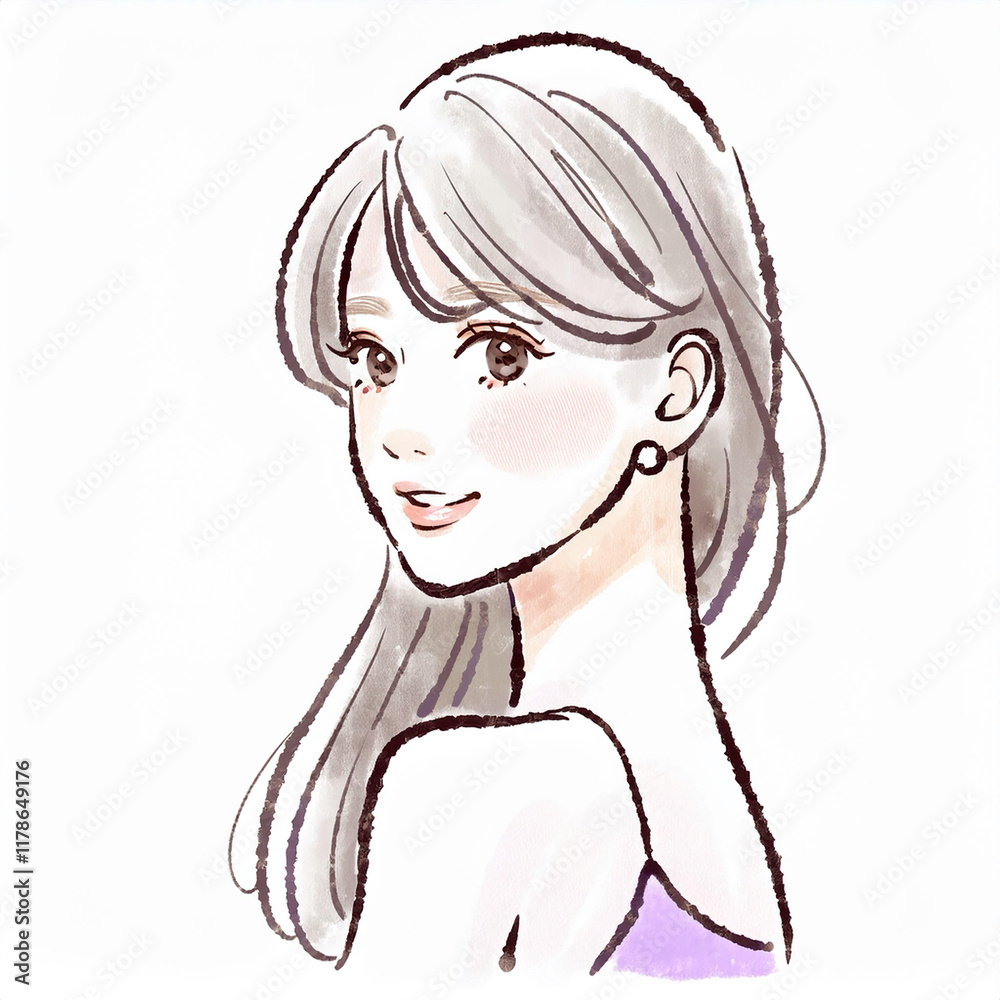 女性・女の子のイラスト素材 女性・女の子のイラスト素材