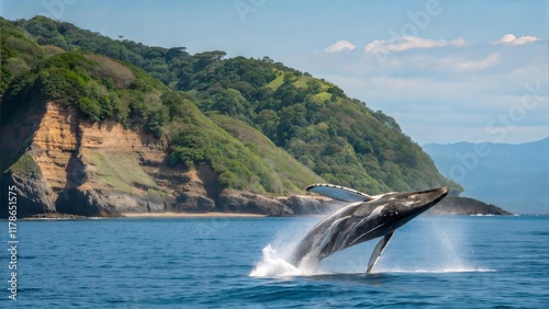 Humpback Whale in Machalilla national park, Ecuador photo