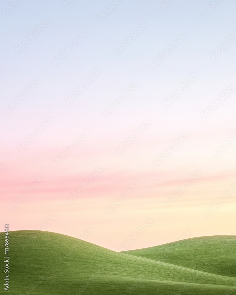 Easter Sunrise Over Pastel Hills Tranquil Landscape for Optimistic Celebrations