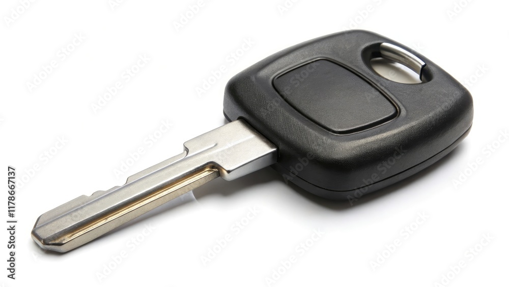 Car key with remote control on white background Car key with remote control on white background