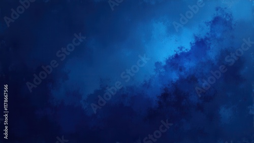Rich, gradient blues dance across a moody evening sky, deepening to navy at the horizon, evoking a sense of calm and serenity
