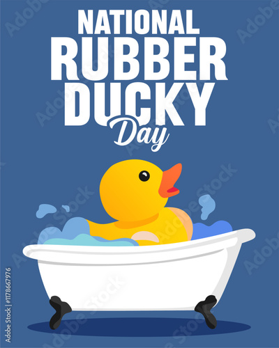 national rubber ducky day with cute ducks