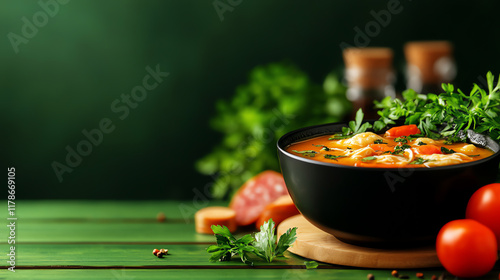Clear chicken consomme with soft dumplings, light and hydrating traditional comfort food