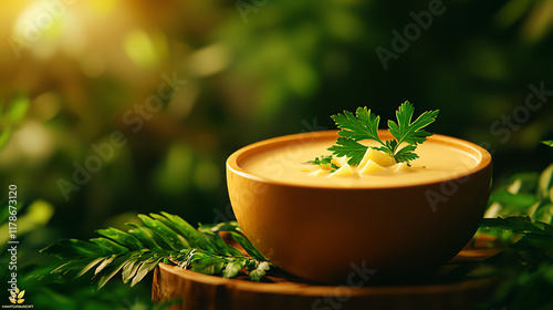 Gently boiled zucchini and potato soup, smooth and easily digestible option