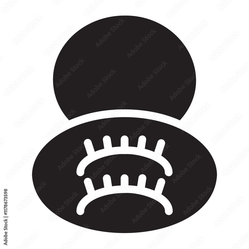 Obraz premium eyelashes glyph icon