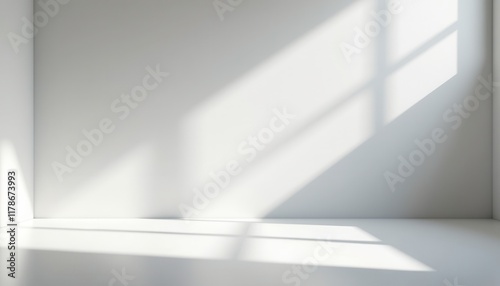 Wallpaper Mural A soft white-to-gray gradient studio with natural shadows for minimalist product displays. Torontodigital.ca