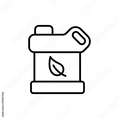 Biofuel outline icons, minimalist vector illustration ,simple transparent graphic element .Isolated on white background