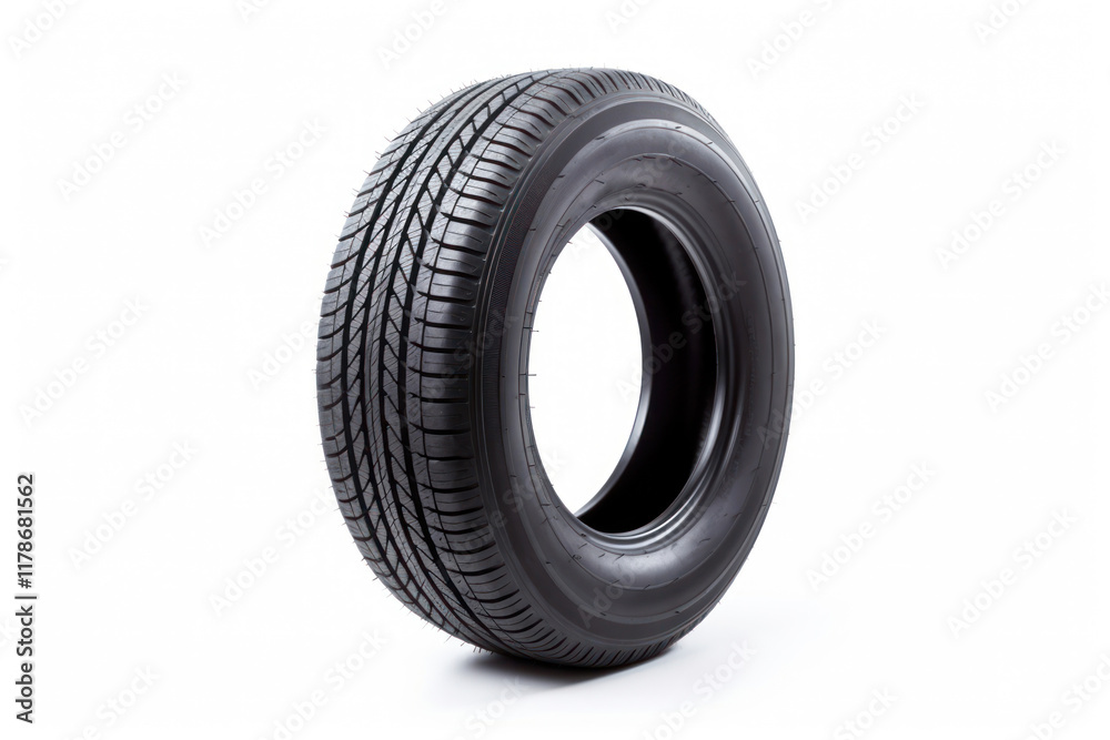 Tire for a passenger car tire wheel white background. Tire for a passenger car tire wheel white background.