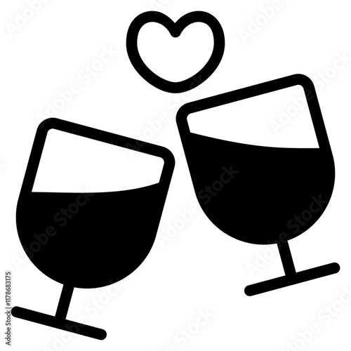cheers icon with mixed style. Suitable for website design, logo, app, UI and etc. Based on the size of the icon in general, so it can be reduced.