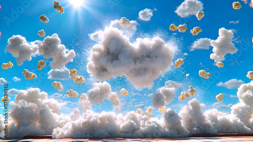 Delectable popcorn cutout that flies photo