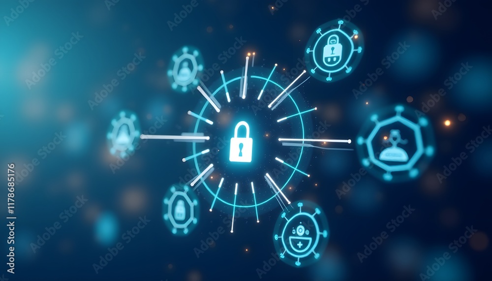 Cybersecurity Network Protection Digital Data Security and Privacy System