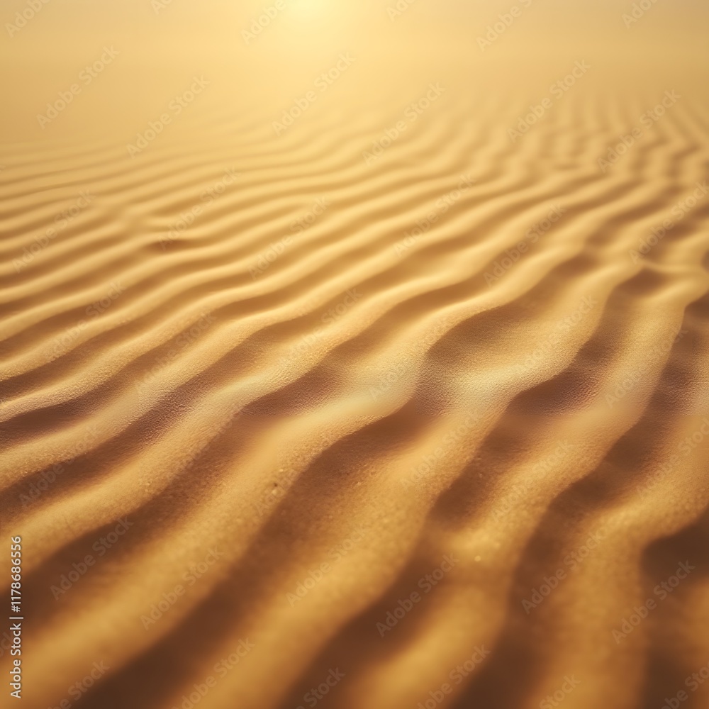Golden Desert Sand Dunes Texture Rippled Patterns Warm Sunlight Natural Background Golden Desert Sand Dunes Texture Rippled Patterns Warm Sunlight Natural Background