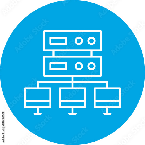Load balancing icon single vector illustration