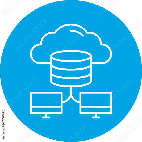 Cloud Storage icon single vector illustration