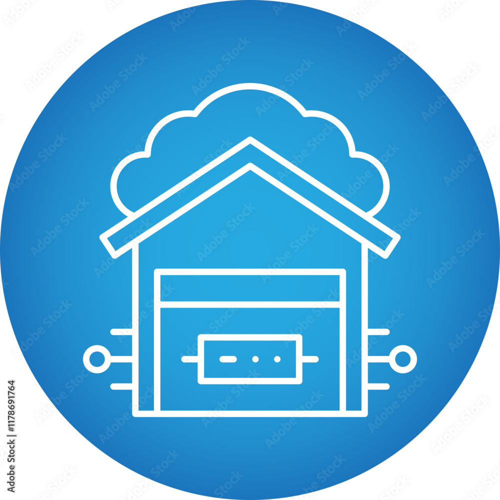 Data Warehouse icon single vector illustration Data Warehouse icon single vector illustration