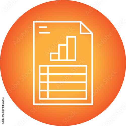 Report icon single vector illustration