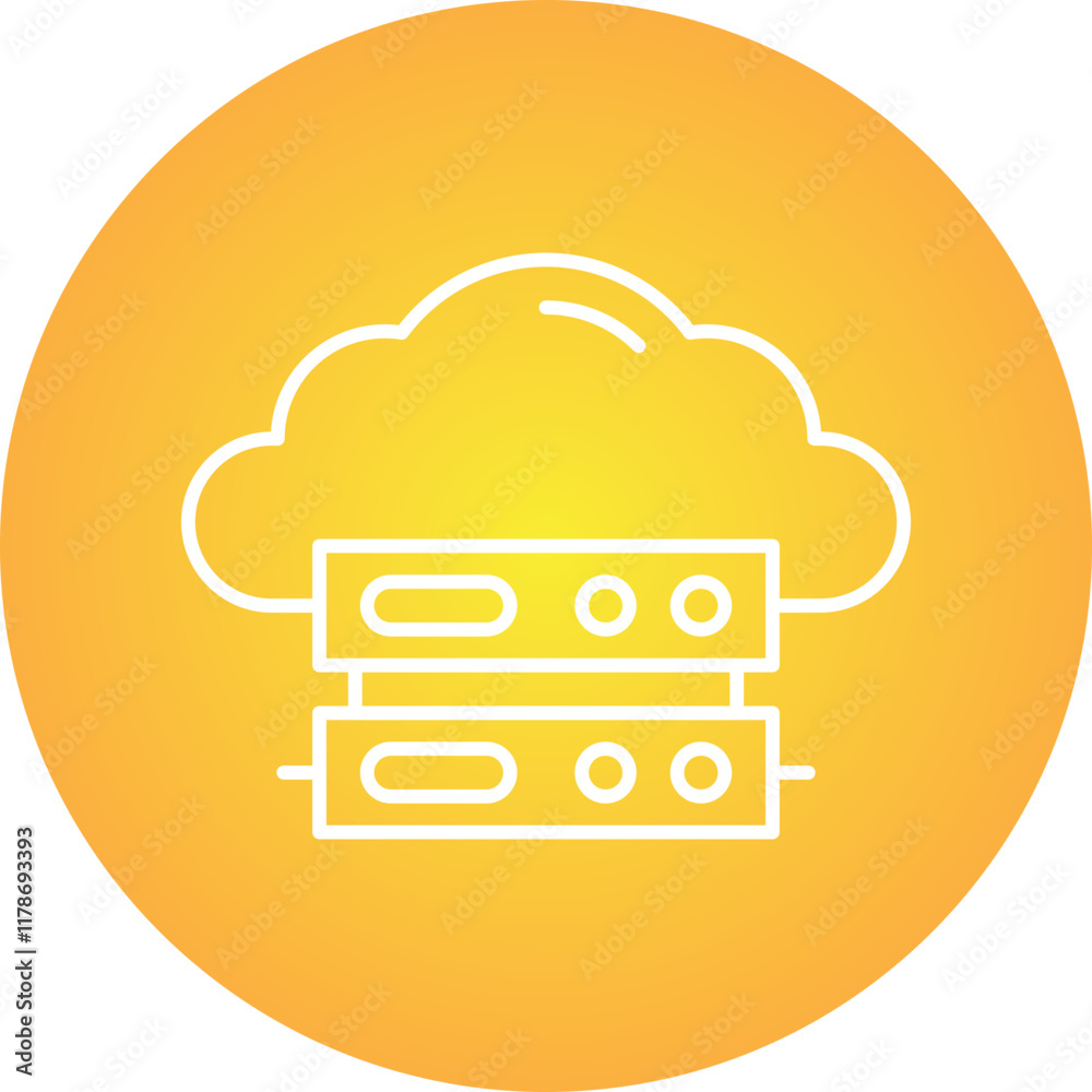 Cloud Computing icon single vector illustration Cloud Computing icon single vector illustration