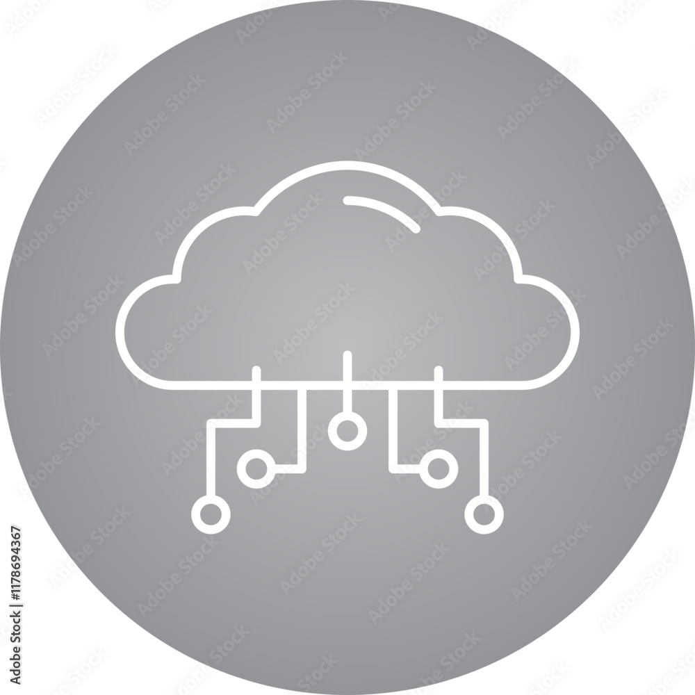 Cloud Service icon single vector illustration Cloud Service icon single vector illustration