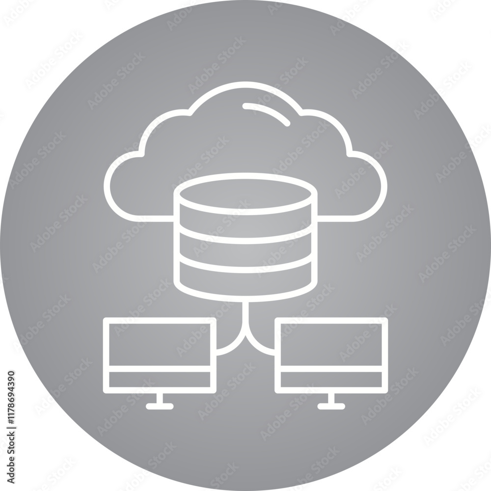 Cloud Storage icon single vector illustration
