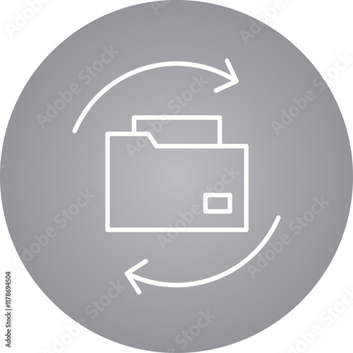 Data Refresh icon single vector illustration
