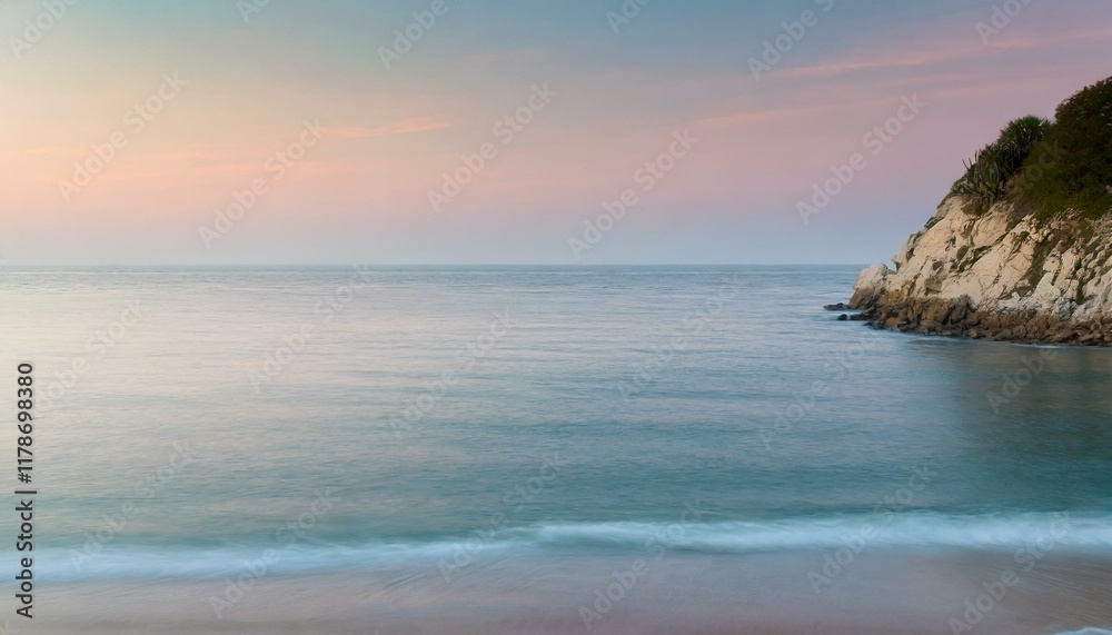 Serene Ocean Sunset with Soft Pastel Colors Serene Ocean Sunset with Soft Pastel Colors