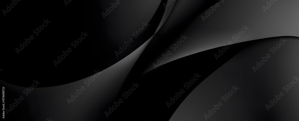 Black and White Abstract 3D Waves with Textured Lines Black and White Abstract 3D Waves with Textured Lines