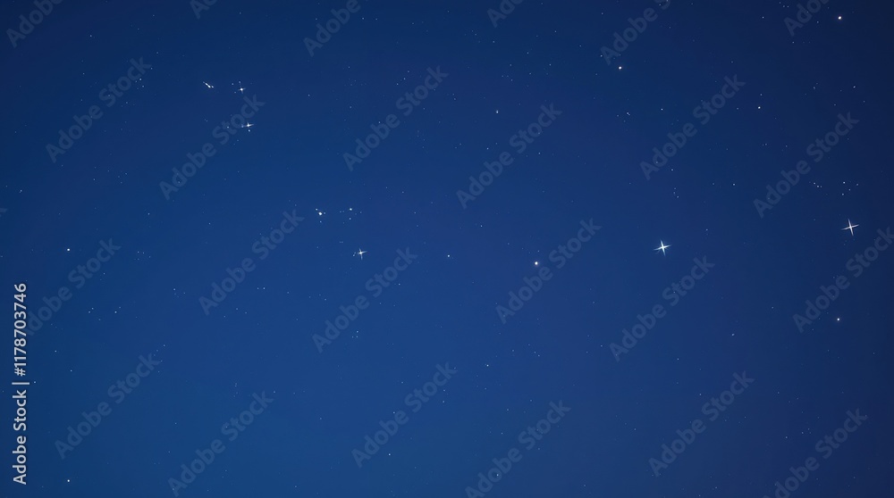 Fototapeta premium Starry night sky with twinkling stars, astronomy concept