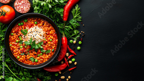 Warm split mung bean dal with plain rice, Indianinspired gentle recovery dish photo