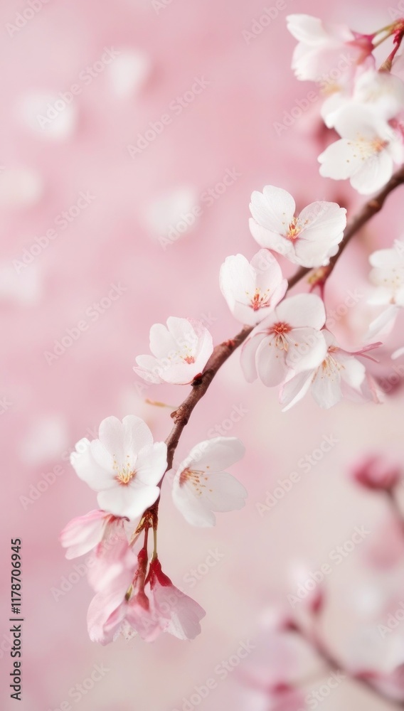 Cherry Blossoms Spring Petals branch Background. Copyspace for text backdrop Cherry Blossoms Spring Petals branch Background. Copyspace for text backdrop