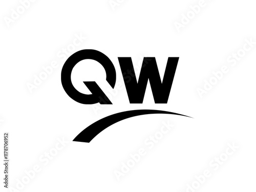 QW Logo Design Vector Art