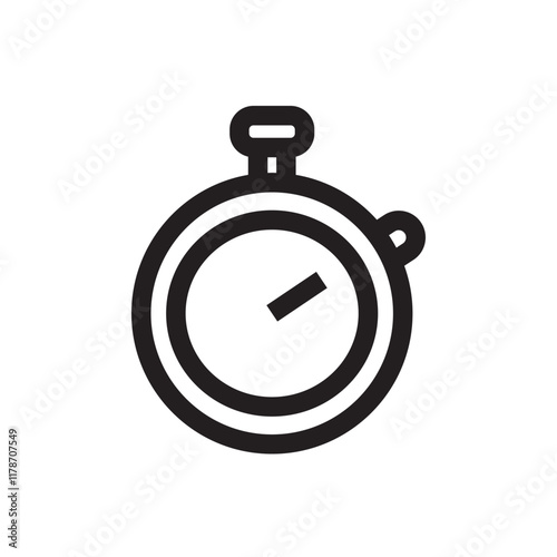 Stopwatch icon, representing time tracking, measurement, or countdown activities.