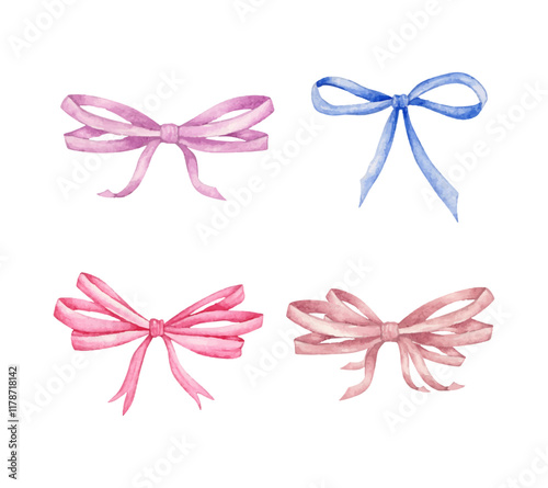 Hand paint Bow Tie Vector Artwork collection watercolor design