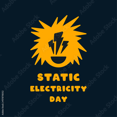 Static Electricity Day. Flat design vector. photo