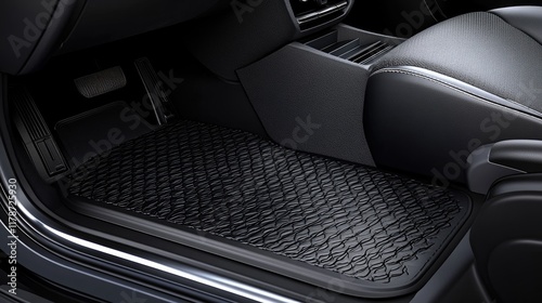 A driver's side car mat with a reinforced heel pad for extra durability