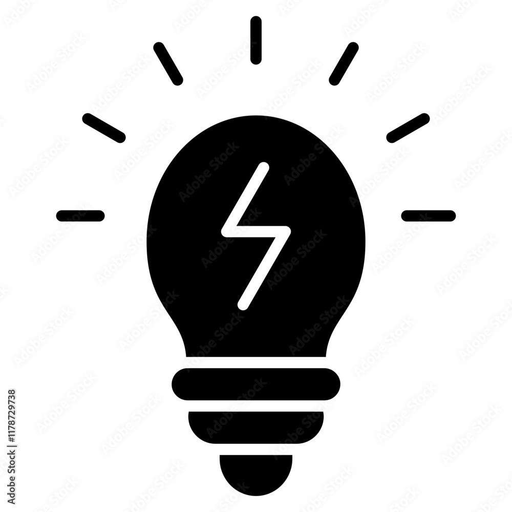 Led Lightbulb Icon Element For Design Led Lightbulb Icon Element For Design