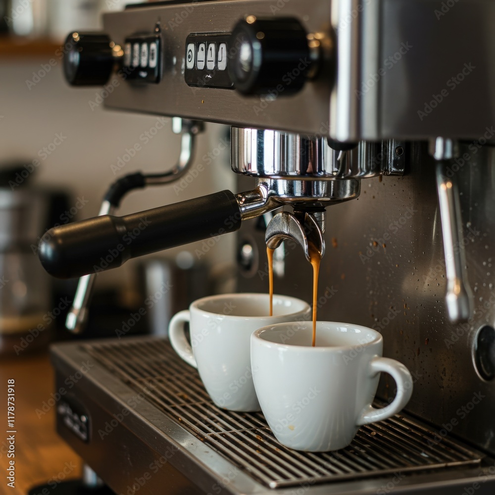 Coffee beans table cup on restaurent coffee machine splash smoke Cappuccino art Coffee beans table cup on restaurent coffee machine splash smoke Cappuccino art