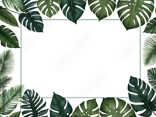 PNG Vibrant leaves arranged in a decorative frame for creative design projects and presentations. Generative AI photo