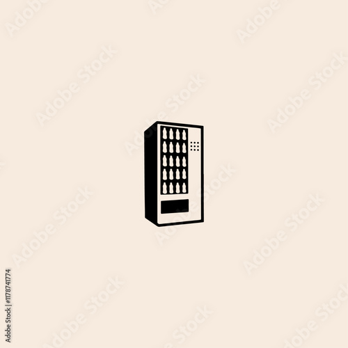 Vending machine drink bottle icon flat vector design.