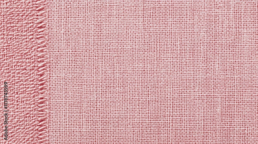 Fototapeta premium Delicate soft pink fabric texture featuring a subtle weave design ideal for background or textile applications