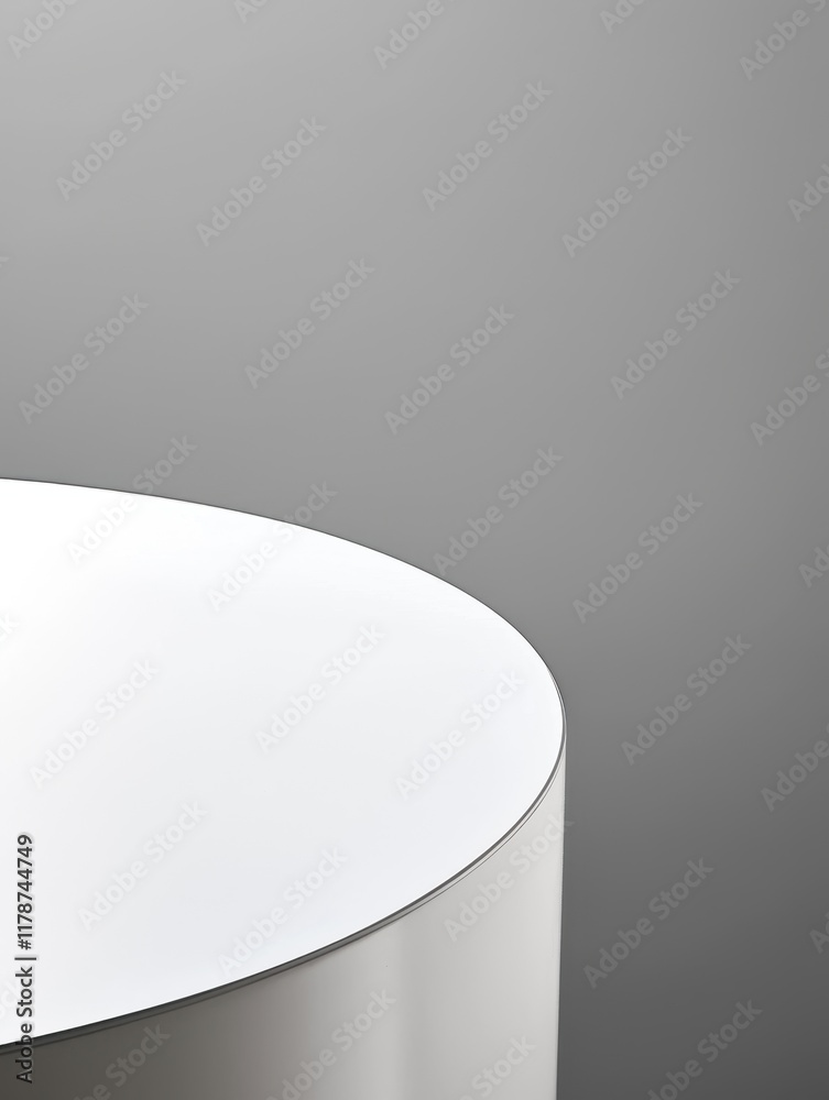 A modern white table with a clean, minimalist design, featuring a smooth surface and bright A modern white table with a clean, minimalist design, featuring a smooth surface and bright