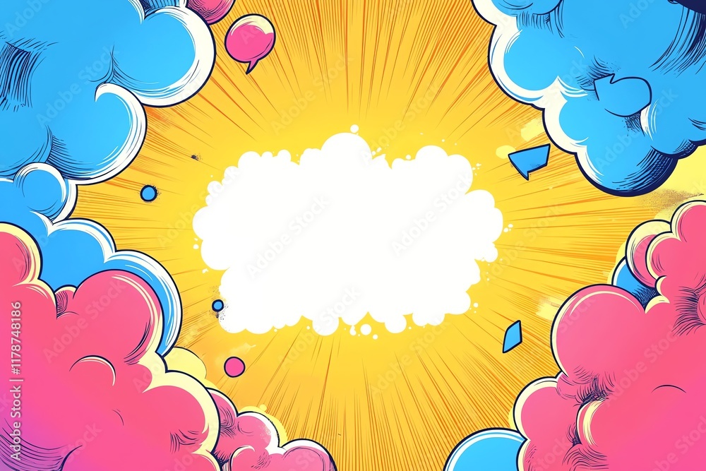 Comic Book Style Background, Explosion Comic Book Style Background, Explosion