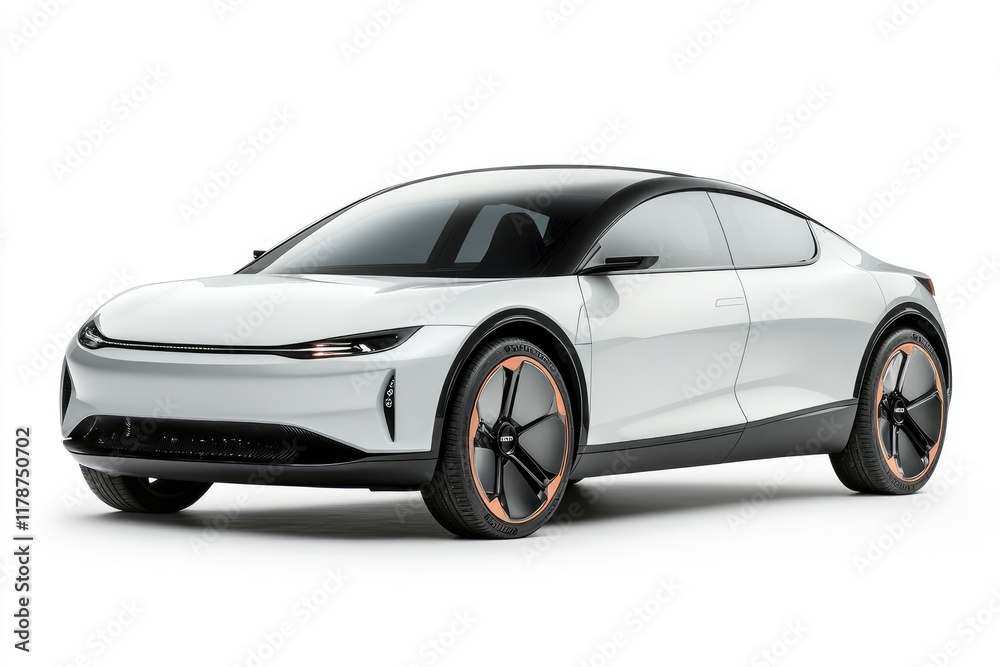 Sleek White Electric Car Design Modern Vehicle Sleek White Electric Car Design Modern Vehicle