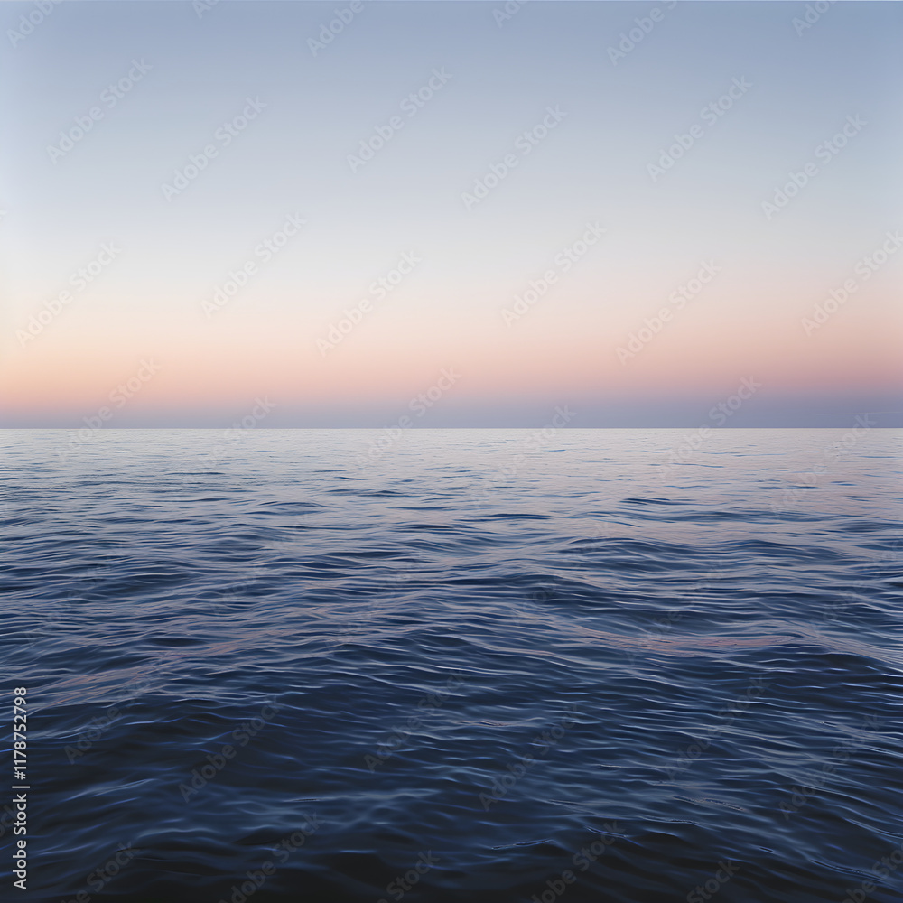 Twilight Symphony: A Mesmerizing Meeting of Sky and Ocean at the Horizon