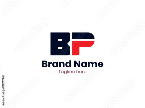 BP Letter Initial Logo Design Template Vector