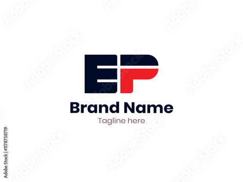 EP Letter Initial Logo Design Template Vector