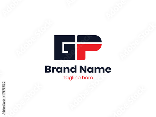 GP Letter Initial Logo Design Template Vector